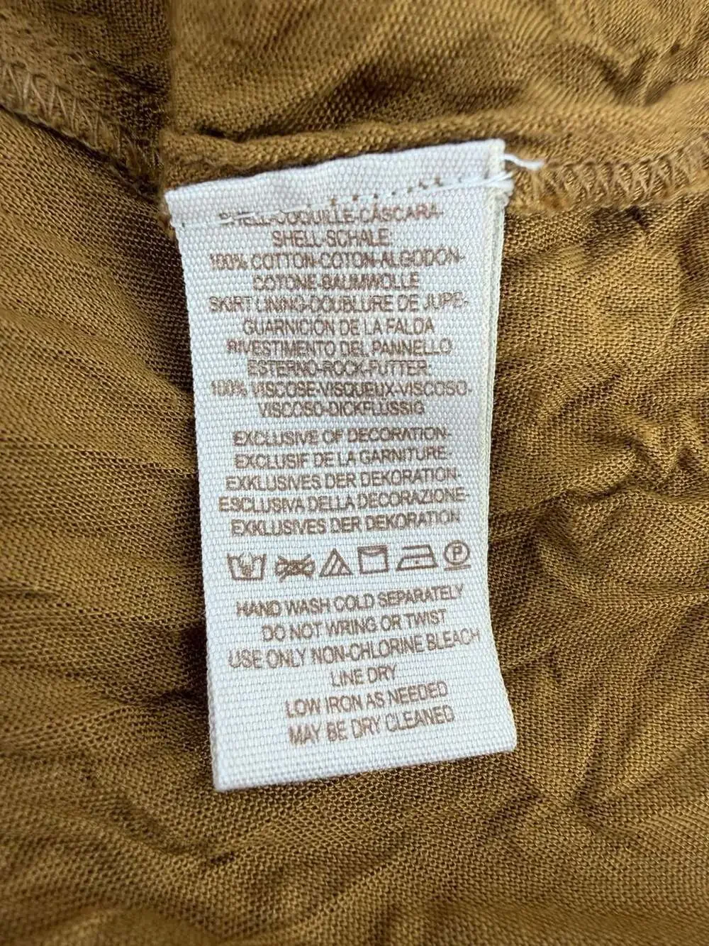 Free People Large Mustard Mauve Striped Boho Babydoll Dress Fal